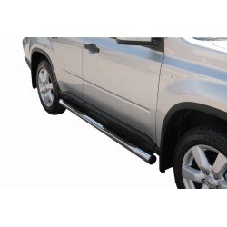 Coppia set pedane protezione sottoporta laterali TUNING SUV Nissan Xtrail X-trail 2007-2010 mod Grand acciaio inox anche nero opaco