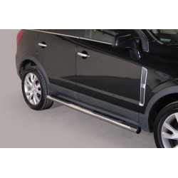 Coppia set pedane protezione sottoporta laterali TUNING SUV Opel Antara 2011-2017 mod Grand acciaio inox anche nero opaco