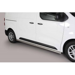 Coppia set protezioni sottoporta laterali TUNING SUV Peugeot Expert anche Traveller 2016- passo medio diam 63mm acciaio inox anche nero opaco