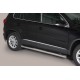 Coppia set pedane protezione sottoporta laterali TUNING SUV VW Tiguan 2011-2015 mod Grand acciaio inox anche nero opaco
