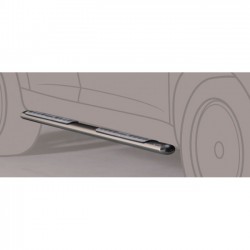 Coppia set pedane protezione sottoporta laterali TUNING SUV Kia Sorento 2002-2006 mod Design ovale acciaio inox anche nero opaco