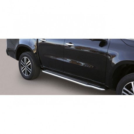 Coppia set pedane protezione sottoporta laterali TUNING SUV Mercedes ClasseX lunga acciaio inox anche nero opaco