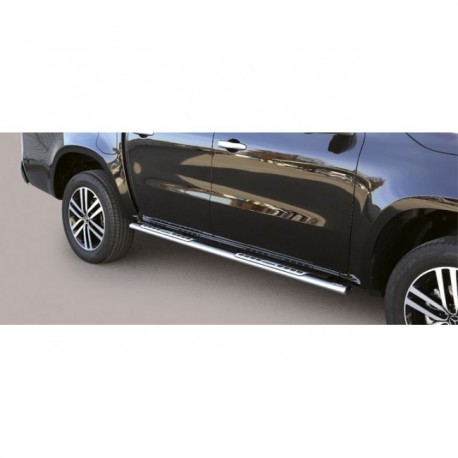 Coppia set pedane protezione sottoporta laterali TUNING SUV Mercedes ClasseX mod Design ovale acciaio inox anche nero opaco