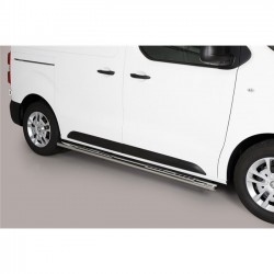 Coppia set pedane protezione sottoporta laterali TUNING SUV Peugeot Expert anche Traveller 2016- passo corto mod Design ovale acciaio inox anche nero opaco
