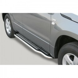Coppia set pedane protezione sottoporta laterali TUNING SUV Suzuki Grand Vitara 2005-2008 5pt lunga acciaio inox anche nero opaco