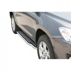 Coppia set pedane protezione sottoporta laterali TUNING SUV Toyota Rav4 2009-2010 lunga acciaio inox anche nero opaco