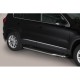 Coppia set pedane protezione sottoporta laterali TUNING SUV VW Tiguan 2011 2012 2013 2014 2015 lunga acciaio inox anche nero opaco