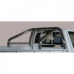 Rollbar pickup SUV Isuzu D-Max Crew Cab 2004-2006 diam 76mm mod Maxi con logo acciaio inox anche nero opaco