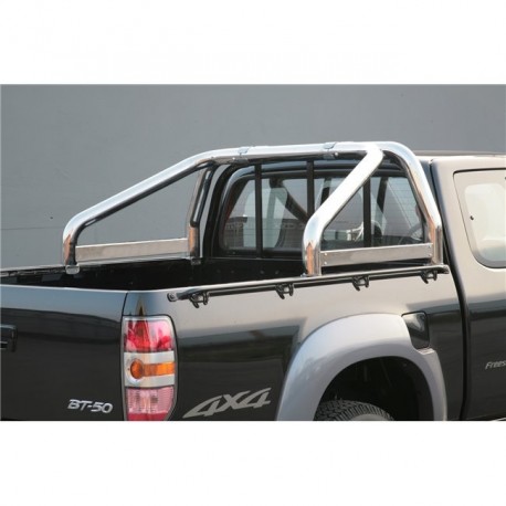 Rollbar pickup SUV Mazda BT 50 2007-2009 diam 76mm mod Maxi con logo acciaio inox anche nero opaco