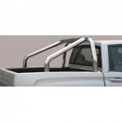 Rollbar pickup SUV Ssangyong Actyon Sports 2012-2018 diam 76mm mod Maxi acciaio inox anche nero opaco