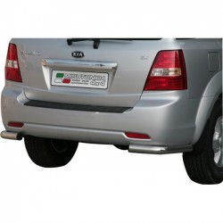Barra tubo protezione posteriore SUV Kia Sorento 2006-2009 diam 63mm angolari acciaio inox anche nero opaco