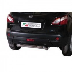 Barra tubo protezione posteriore SUV Nissan Qashqai 2010-2013 diam 76mm acciaio inox anche nero opaco