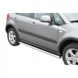 Coppia set protezioni sottoporta laterali TUNING SUV Suzuki SX4 2009-2012 diam 63mm acciaio inox anche nero opaco