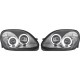 Set fari fanali proiettori anteriori TUNING per MERCEDES SLK R170 1996-2004 neri con anelli ANGEL EYES CCFL alta potenza