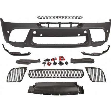 Paraurti anteriore TUNING look X6M M-Performance BMW X6 E71 anni 2008 2009 2010 2011 2012 2013 per lavafari per sensori