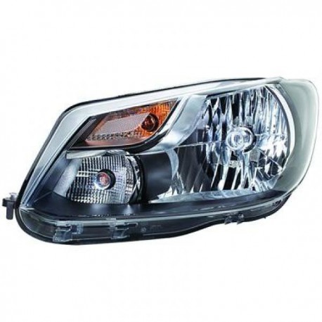 Faro fanale proiettore anteriore sinistro VW TOURAN e CADDY 2010-2015, H4 con motorino e luce diurna