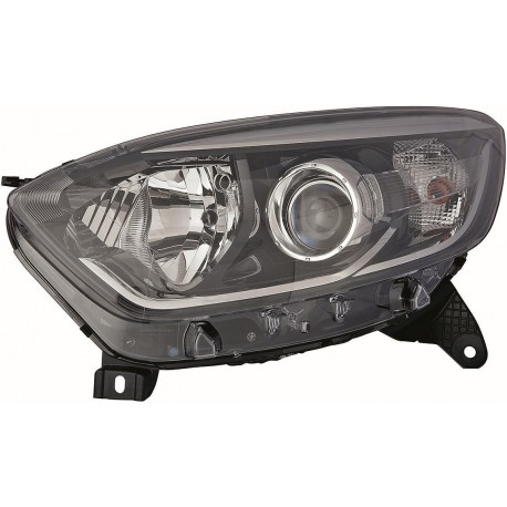 Faro fanale anteriore dx RENAULT CAPTUR, 2013 2014 2015 2016 2017 2018 2019 2020 H1+H1 con motorino reg. elettrica, MAGNETI MARELLI AL, versioni LUXE e XMOD, oem 260102734R