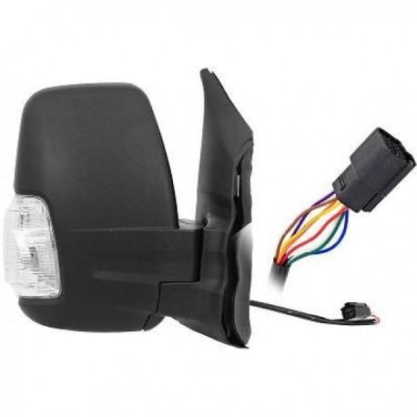 Specchio specchietto retrovisore dx FORD TRANSIT, 2014- 8-PIN, elettrico riscaldabile, piegatura elettrica, convesso, freccia bianca, braccio corto, oem BK31-17682-GH5JA6