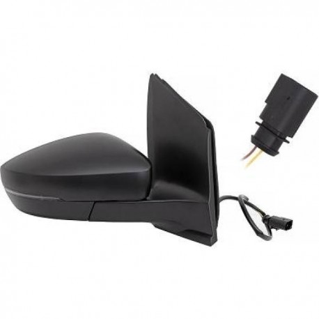 Specchio specchietto retrovisore dx VW UP, 2016- 2-PIN, reg. manuale, freccia, nero non verniciabile, convesso, oem 1S1857508AC9B9