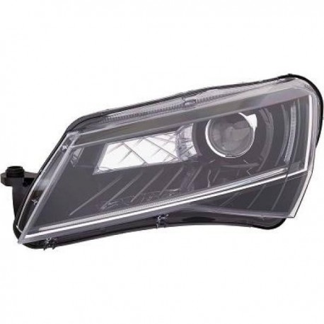 Faro fanale anteriore BIXENON sx SKODA SUPERB, 2015 2016 2017 2018 2019 HELLA, D3S+LED con luce direzionale curva con abbagliante dinamico, oem 3V1941015B