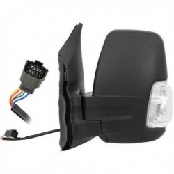 Specchio specchietto retrovisore sx FORD TRANSIT, 2014 2015 2016 2017 2018 2019 freccia bianca 5W, reg. manuale, convesso, braccio corto, oem BK31-17683-AN5JA6