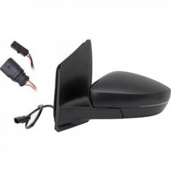 Specchio specchietto retrovisore sx VW UP, 2016- 4-PIN, reg. manuale, freccia, nero non verniciabile, convesso, oem 1S1857507AM9B9