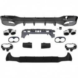 TUNING Diffusore estrattore posteriore MERCEDES CLA C118 4pt X118 SW Shooting Brake, 2019- Sport CLA 45-look, nero lucido, per Sport e Amg