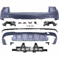 TUNING Paraurti sportivo posteriore MERCEDES GLC SUV X253, 2015 2016 2017 2018 2019 look Sport, per sensori nero lucido,