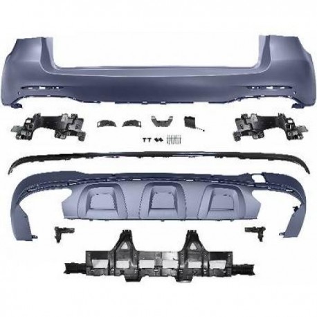 TUNING Paraurti sportivo posteriore MERCEDES GLC SUV X253, 2015 2016 2017 2018 2019 look Sport, per sensori nero lucido,