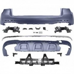 TUNING Paraurti sportivo posteriore MERCEDES GLC SUV X253, 2015 2016 2017 2018 2019 look Sport, per sensori, listello cromato,