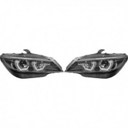 TUNING Set fari fanali anteriori XENON per BMW Z4 E89, 2009 2010 2011 2012 2013 nero, anello angel LED, freccia dinamica, D1S+H8 per reg. elettrica