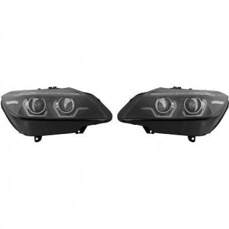 TUNING Set fari fanali anteriori XENON per BMW Z4 E89, 2009 2010 2011 2012 2013 nero, D2S con luce diurna DRL LED, con motorino, vetture con luci adattive, freccia dinamica