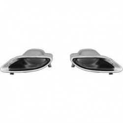 TUNING Terminale scarico finale sportivo MERCEDES GLC C253 X253 Suv Coupè, 2015 2016 2017 2018 2019 ClasseC W205 2014-2018, look Sport cromato, per paraurti 1656355 1656356