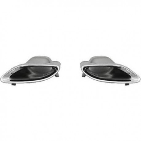 TUNING Terminale scarico finale sportivo MERCEDES GLC C253 X253 Suv Coupè, 2015 2016 2017 2018 2019 ClasseC W205 2014-2018, look Sport cromato, per paraurti 1656355 1656356