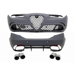 Bodykit estetico TUNING look Quadrifoglio ALFA ROMEO GIULIA 2016- paraurti anteriore posteriore griglie sensori