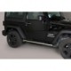 Coppia set pedane protezione sottoporta laterali TUNING SUV Jeep Wrangler 3pt 2011-2018, mod Grand ovale, acciaio inox anche nero opaco